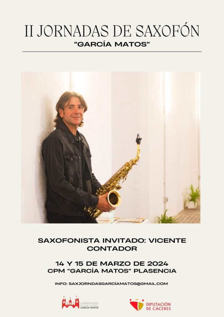 II Jornadas de saxofón "García Matos". Plasencia, Cáceres (España)